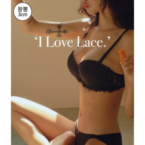 I LOVE LACE 반컵 볼륨브라 세트