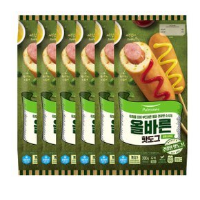 올바른핫도그 75g 4입x6봉(총24개) 개별포장