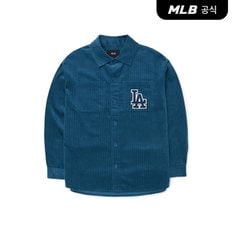 [엠엘비코리아공식] 베이직 미디움로고 코듀로이 오버핏 셔츠 LA (D.Blue)