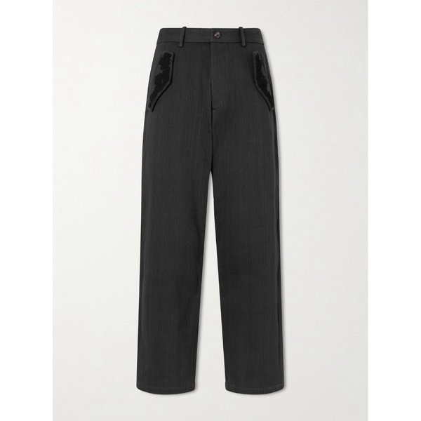 카틱 리서치 스트레이트 레그 자수 코튼 트윌 팬츠 46376663162975417