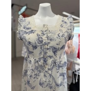 바바라 아사면 플라워 프린트 여성 원피스 파자마 AGW4594L