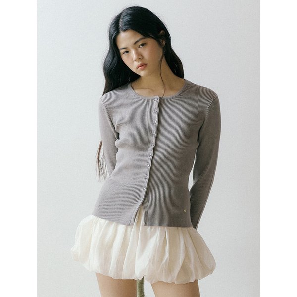 [리퍼브] rib knit cardigan 205 (gray)