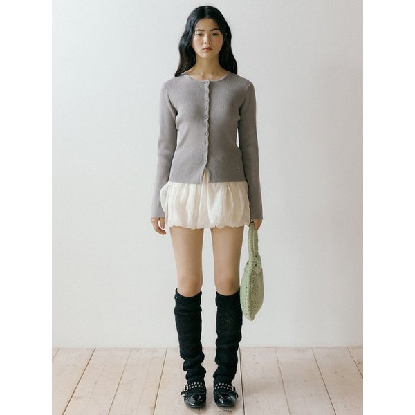 [리퍼브] rib knit cardigan 205 (gray)