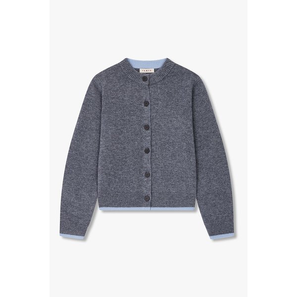 배색 라인 울 가디건 IA15451020172