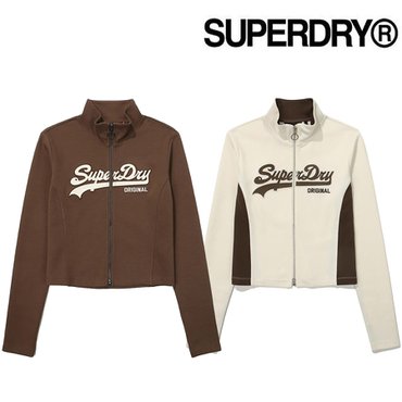 SUPERDRY W 헤리티지 크롭 슬림 지퍼업(SDFJZDO02)