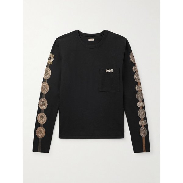 덴스 아플리케 프린트 코튼 저지 티셔츠 46376663162925216