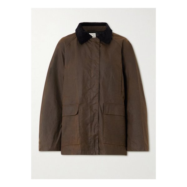 오버사이즈 코듀로이 트리밍 왁스  코튼 재킷 브라운 1647597343134937