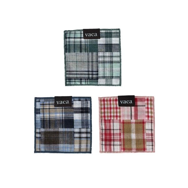 CHECK TEA COASTER - 3 COLORS