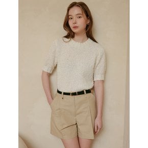 사나 부클 니트 탑 / SANA BOUCLE KNIT TOP_2colors