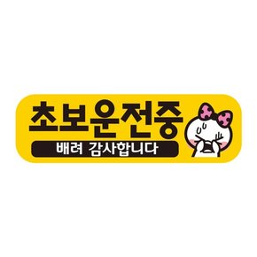 초보운전 탈부착 자석 반사 스티커 아기가 타고 EC035