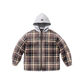 슈프림 x 디키즈 플레이드 후드 집업 셔츠 블랙 - 23FW Supreme x Dickies Plaid Hooded Zip Up