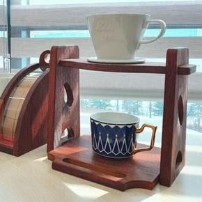 카페 편리한 감성 원목 커피 드립스테이션 20.5X22cm