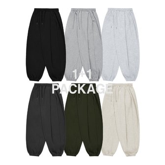 에스이에스티 [1+1] 사이드 투턱 와이드 조거핏 트레이닝 스웨트 팬츠 - 6Color