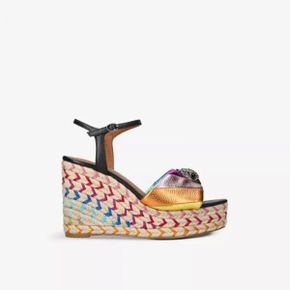 5466574 KURT GEIGER LONDON Kensington 105 rainbow-print leather sandals