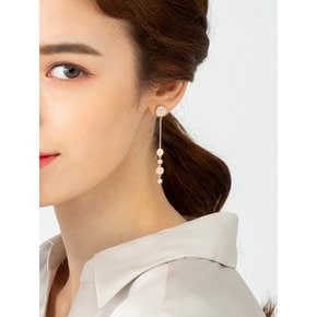 14K 트리플 라운드 드롭 귀걸이 (gold pin) ELGPEE259