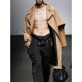 ASYMMETRY OVERSIZED TRENCH COAT