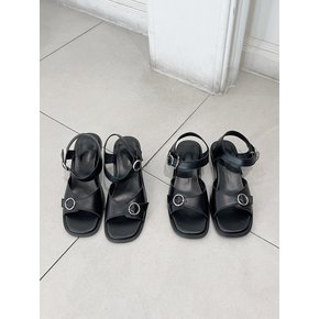 Lian Sandals Leather Black 3cm