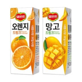 델몬트 드링크 190ml 망고x24팩+오렌지x24팩 무료배송