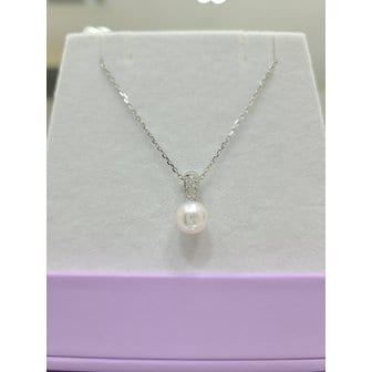 골든듀 [파주점] 젠느 아코야(7.5mm) 진주 펜던트(체인 제외) WG 18K 240000046