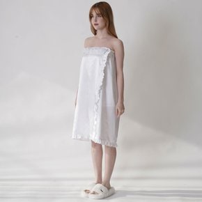 알콩단잠 골프가운 골프목욕가운 실크가운 벨크로 랩 탑 에스테틱 마사지 가운 (4010WH)