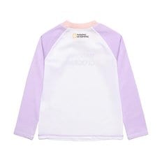 N202KRG670 빅로고 소매배색 래쉬가드 VIOLET