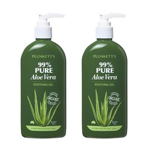 Plunkett 알로에 젤 펌프형 240ml 2팩 Aloe Vera 99% Pure Gel