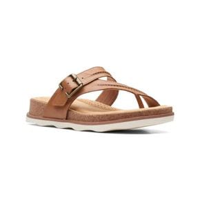 4235201 Clarks Brynn Madi Womens Leather Slip-On Wedge Sandals 72169687