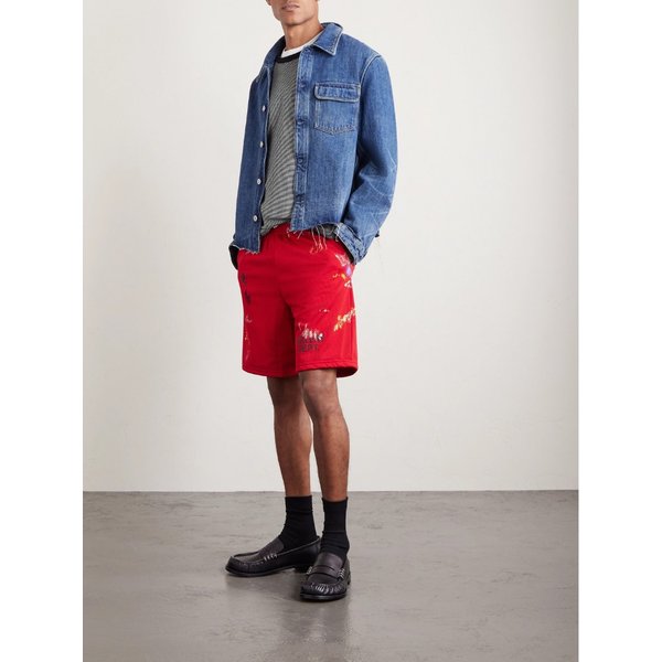 스튜디오 짐 스트레이트 레그 페인트 스플래터 메쉬 쇼츠 46376663162903317