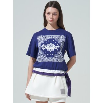 BLUDOT 반다나 그래픽 테이프 포인트 티셔츠_VI