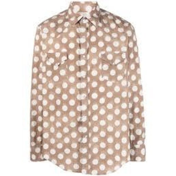 23SS 이알엘 긴팔 셔츠 ERL06B012BROWNPOLKADOT DOM