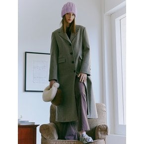 Slim Single Long Coat, Cocoa Beige