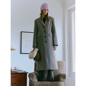 Slim Single Long Coat, Cocoa Beige