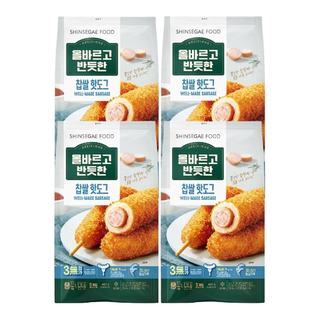 신세계푸드 [소비기한 2026.07.02까지] 올반 찹쌀 핫도그(80g*5개) X 4팩 (총20개)