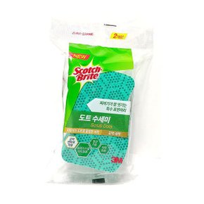 주방용품 스카치 도트수세미 강력세척/2입
