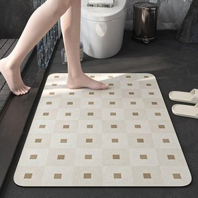 더블스퀘어 타일 빨아쓰는 소프트 규조토 발매트 3세대 1size 2color