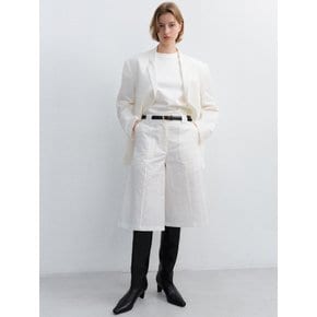 wide bermuda pants_ivory