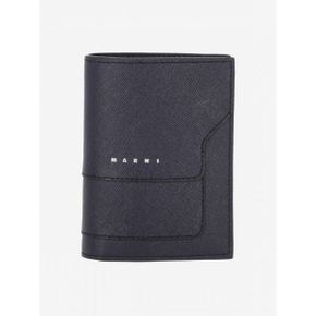 마르니 LAST PIECE위클리특가UNISEX 23FW SAFFIANO LEATHER BI-FOLD WALLET NAVY PFMI0046U0 LV5