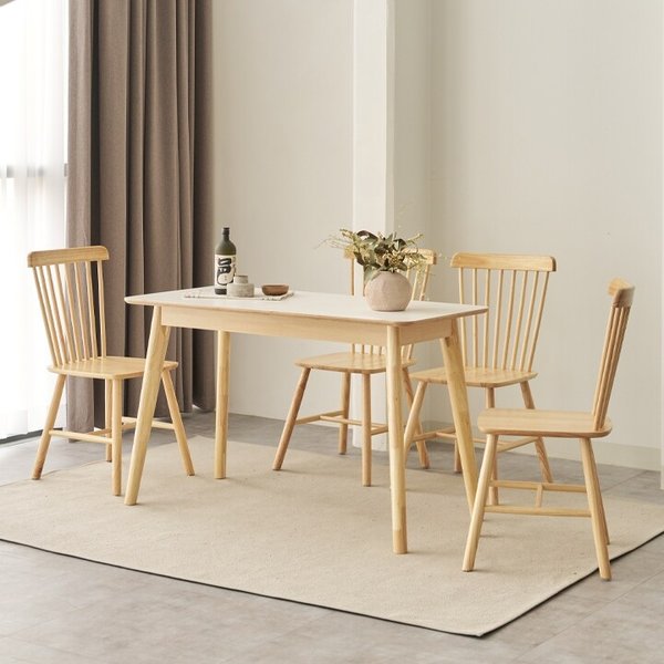 헤이몰리 로쉐 원목 4인 식탁세트 (의자) [착불]