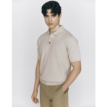 지오다노 NEW 남자 부클 폴로넥 반팔 니트 스웨터 12GG 055528