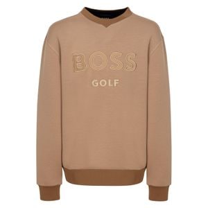 BOSS [BOSS GOLF] 남성 골프 모노그램 우븐 맨투맨 카멜(BHFTM1505-88)