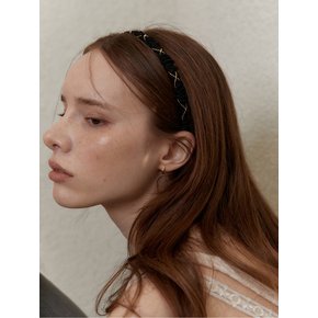 feminine gold chain slim hair band (2 color)