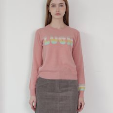 [공식] TRIPLEROOT round fine wool LUCK pullover Pink