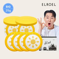 1초보정 파데프리 플러스 빅 선쿠션 25g 본품2+리필4+비닐 파우치 증정_ELROEL