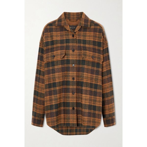 다비 체크 울 캐시미어 혼방 셔츠 다크 브라운 46376663162953739