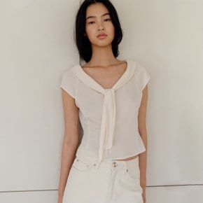 Valois Bowtie Top Cream