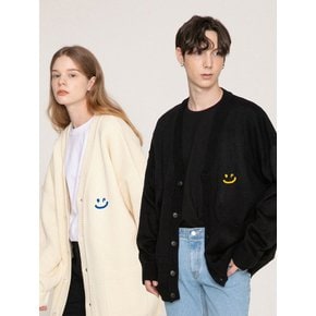 [UNISEX]스몰 드로잉스마일 니트 가디건_4color