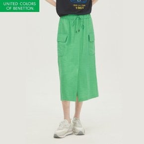 빅포켓 밴딩 롱 스커트_BASKA4431