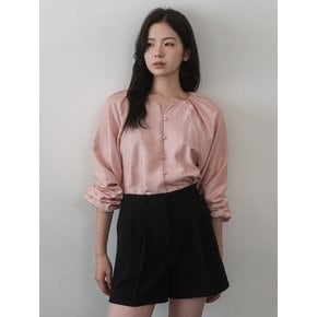 Raglan Shirring Blouse - Pink