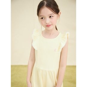 클래식 골지 민소매 원피스  옐로우 (BI5471G10E)