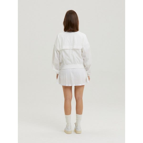 플로르 스트링 플레어 스커트 화이트